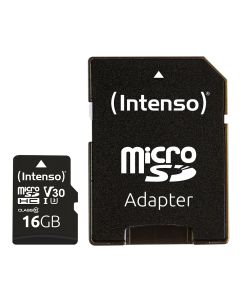 Intenso® 16GB Micro SD UHS-I Pro Minneskort inkl. Adapter