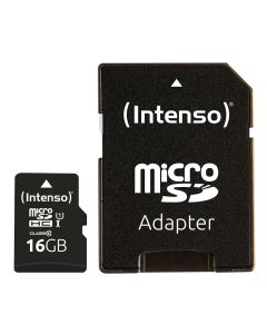 Intenso® 16GB Micro SD UHS-I Minneskort inkl. Adapter