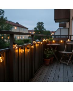 Solcells ljusslinga m/ 20 stora glödlampor