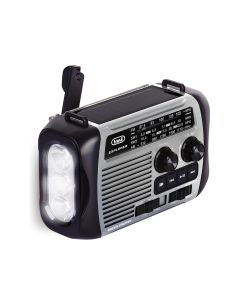 Nödradio - Handsvev/solcell/ficklampa/powerbank/FM & AM/BT