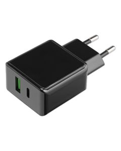 Leki Pro Multiport laddare 20W (1xUSB/1xUSB-C) - Svart
