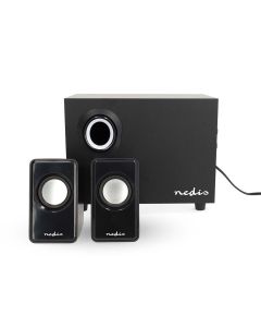 Nedis PC-högtalare 2.1 stereo, 33 W – USB-driven