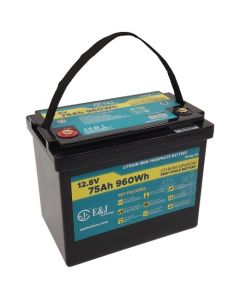 E&J Litiumbatteri 12V 75Ah m/ värme & Bluetooth
