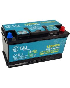 E&J Litiumbatteri 12V 100Ah (200A BMS) m/ värme & Bluetooth