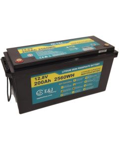 E&J Litiumbatteri 12V 200Ah m/ värme & Bluetooth