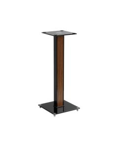Högtalarstativ i aluminium/glas/trä 73 cm (2 st.)