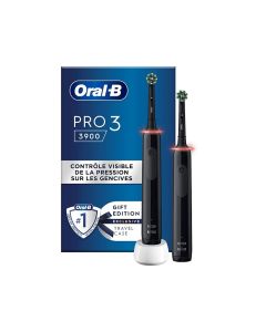 Oral-B Elektrisk tandborste Pro 3 3900 Duo - Svart/Svart