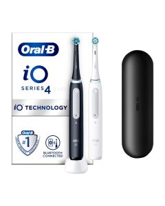 Oral-b iO Series 4 Duo eltandborste med resefodral – Svart/Vit