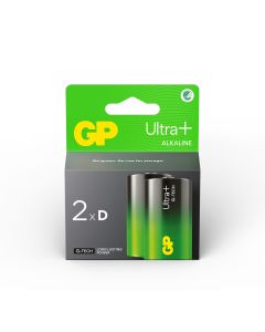 GP Ultra Plus Alkaline D / LR20 batterier – 2 st