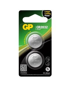 GP CR2032 litium knappcellsbatteri – 2 st