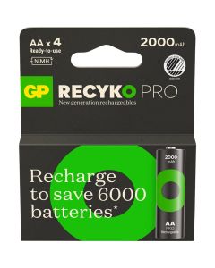 GP Recyko Pro AA-batteri, 2000mAh – 4 st