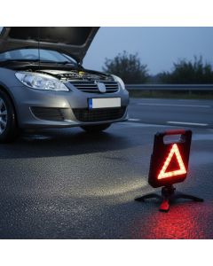 LED Arbetslampa m/ 1400 lumen & varningstriangel