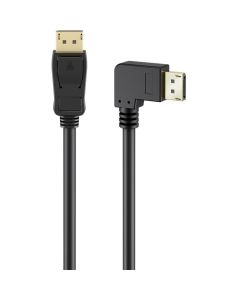 DisplayPort 2.1-kabel, 8K, 54 Gbit/s, högervinklad, 3m