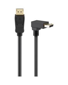 DisplayPort 2.1-kabel, 8K, 54 Gbit/s, toppvinklad, 3m
