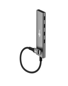 4-Port USB-C 3.2 Hub (2xUSB-A/2xUSB-C) alu, 0,1m