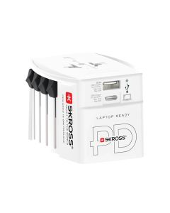 Skross reseadapter Hela Världen inkl. USB PD (1× USB-A / 1× USB-C)