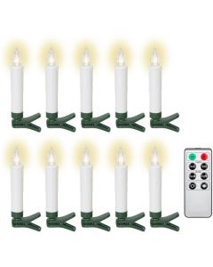 LED Julgransljus inkl. fjärrkontroll - 10 st.
