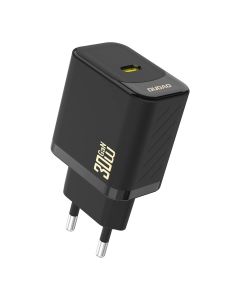 Dudao A27PEU USB-C GaN Power laddare 30W PD/QC, Svart