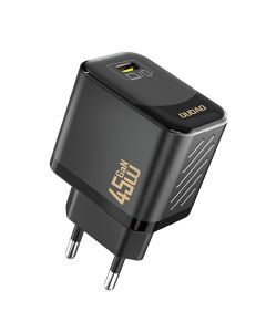 Dudao A28EU USB-C GaN Power laddare 45W PD/QC, Svart