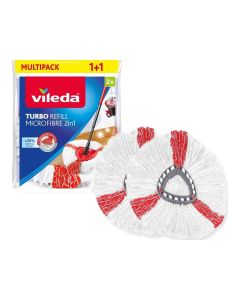 Vileda Spin Mop Turbo 2-i-1 ersättningsmopp – 2 st