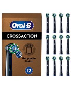 Oral-B CrossAction tandborsthuvuden 12 stk. - sort