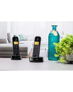 Philips D1602B/01 trådlös telefon – 2 set
