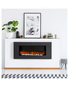 Elektrisk kamin med värme & flameffekt, 2000W