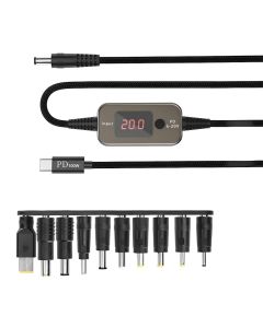 Universal laptop strömförsörjning 100W – USB-C PD Input + 11 adapterkontakter