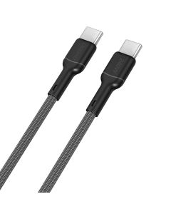 Dudao L9CMAX USB-C 2.0 till USB-C ladd- och datakabel, 240W, textil, svart, 1,2m