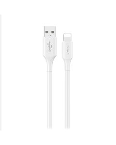 Dudao L2SL USB-A 2.0 till Lightning ladd- och datakabel, vit, 1,2m