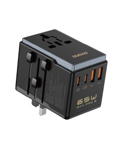 Dudao A65Pro reseadapter Hela Världen (2xUSB-C/2xUSB-A) PD 65W – Svart