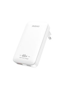 Dudao A65Q GaN laddare 65W (1x USB-C / 1x USB-A) – Vit