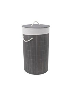 Bambu tvättkorg, grå, 35x60cm