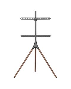 Golvställ för TV 42"-70" - Trälook & kabelhantering