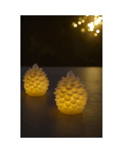 2 LED-tallkottar för batteri, 9,5 cm