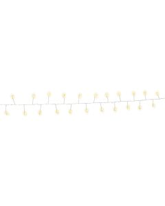50 LED-ljuskedja i silvertråd med timer, batteri, 3 inställningar