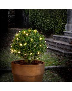 50 LED-ljuskedja i silvertråd med timer, batteri, 3 inställningar