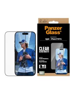 PanzerGlass® skärmskydd Apple iPhone 17 | 16 Pro | Ultra-Wide Fit
