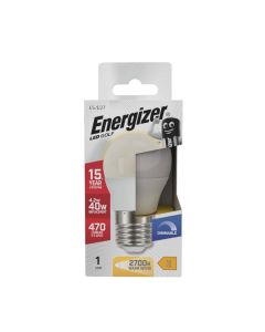Energizer E27 LED-kronlampa 4,2W (470lm), 2700K, varmvit, dimbar
