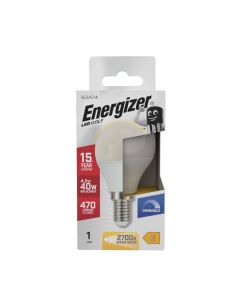 Energizer E14 LED-kronlampa 4,2W (470lm), 2700K, varmvit, dimbar