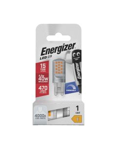 Energizer G9 LED-lampa 4,2W (470lm), 4000K, neutralvit, dimbar