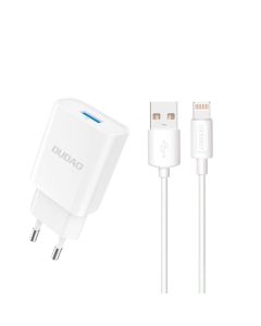 Dudao A4EU USB-A-laddare 10W inkl. blixtkabel - Vit