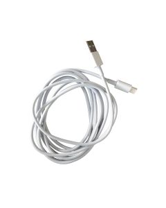 USB-A 2.0 till USB-C 2.0 laddnings- och datakabel 2m, vit