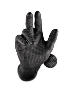 Grippaz 246 slitstarka nitrilhandskar, puderfria, livsmedelsgodkända - Strl. S/7 - 50 st. per ask
