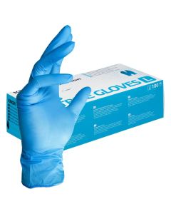 Nitrilhandskar CAT III – puderfri, latexfri – Medium – 100 st. per ask – Blå