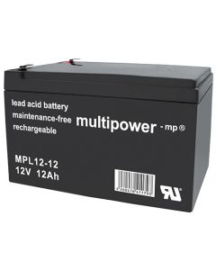 Multipower MPL12-12 långlivat blybatteri 12V - 12Ah