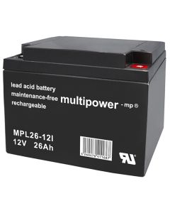 Multipower MPL26-12I blybatteri med lång livslängd 12V - 26Ah