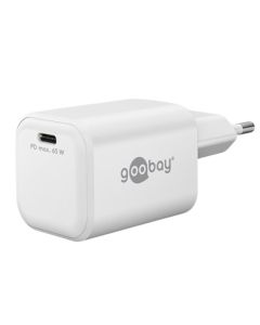 Goobay USB-C PD GaN snabbladdare Nano 65W – Vit
