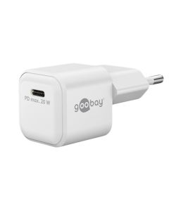 Goobay USB-C PD GaN snabbladdare Nano 20W - Vit