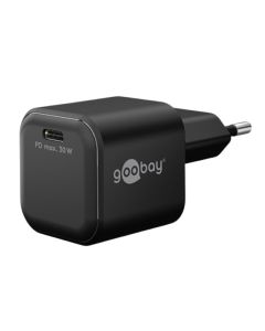 Goobay USB-C PD GaN snabbladdare Nano 30W - Svart